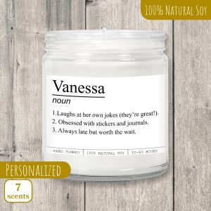 Personalized Name Definition Candle